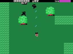 Ninja Princess running on the Sega SG-1000 / SC-3000 — in-game screenshot, 256×192, grabbed from the emulator