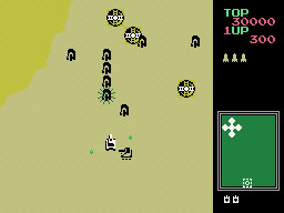Super Tank running on the Sega SG-1000 / SC-3000 — in-game screenshot, 256×192, grabbed from the emulator