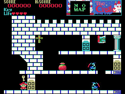 The Castle running on the Sega SG-1000 / SC-3000 — in-game screenshot, 256×192, grabbed from the emulator