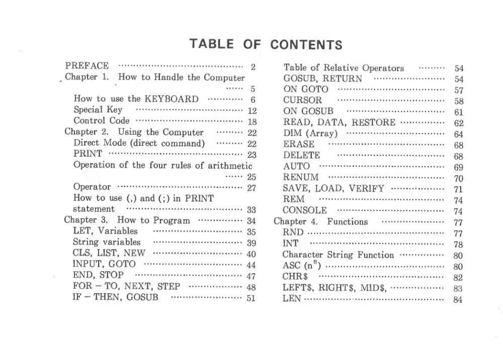 BASIC Level III (1983) — page 4 of 178, scanned from the printed manual