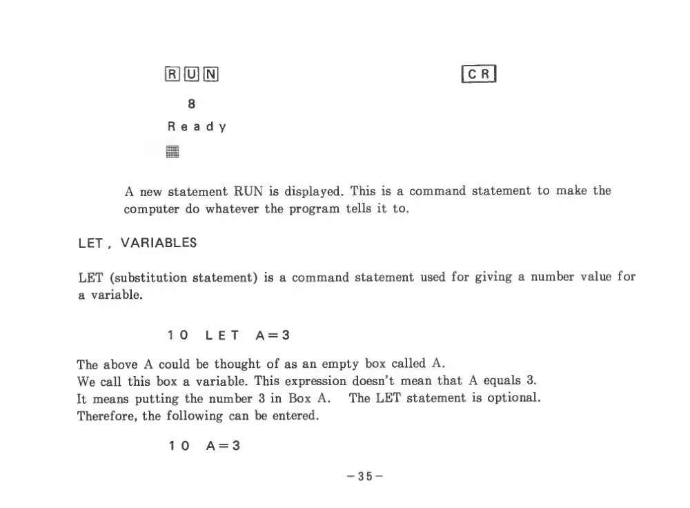 BASIC Level III (1983) — page 40 of 178, scanned from the printed manual