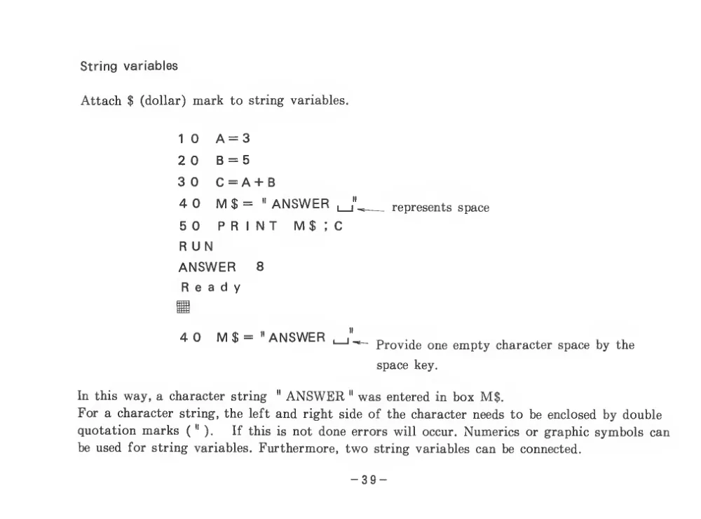 BASIC Level III (1983) — page 44 of 178, scanned from the printed manual