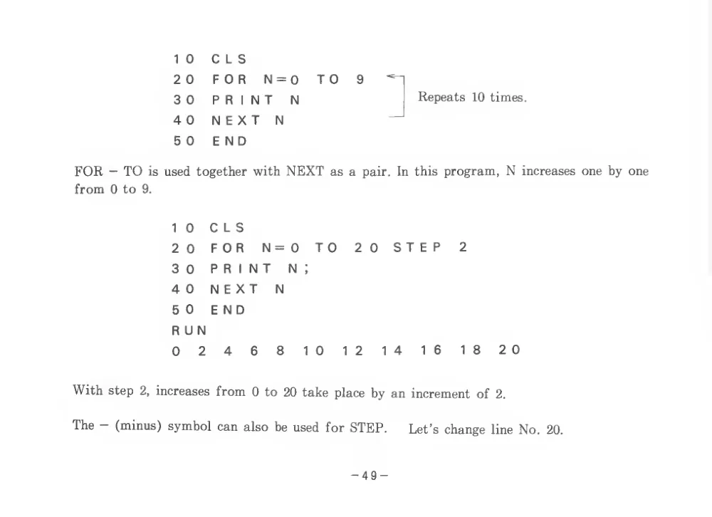 BASIC Level III (1983) — page 54 of 178, scanned from the printed manual