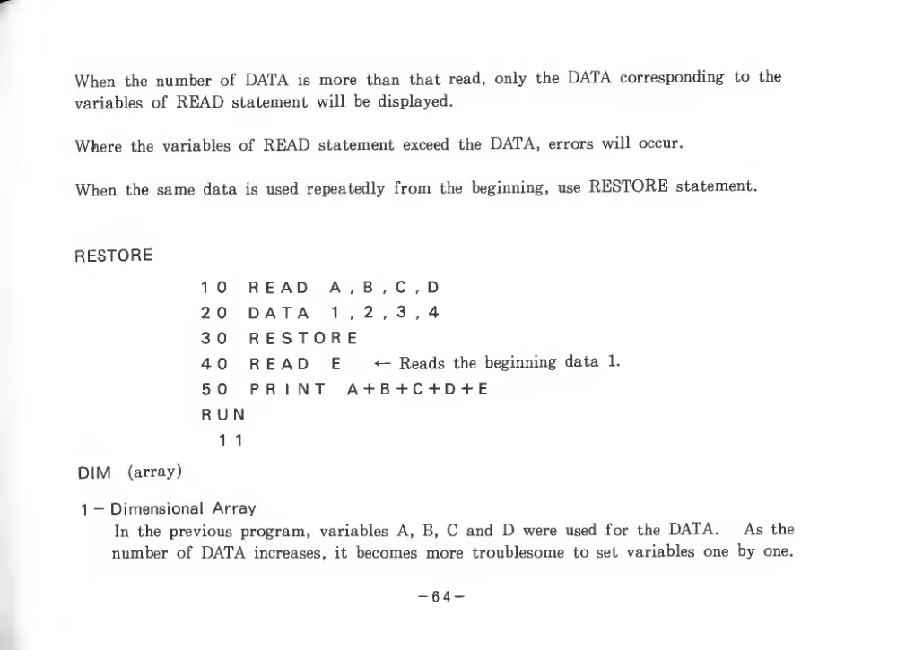 BASIC Level III (1983) — page 69 of 178, scanned from the printed manual
