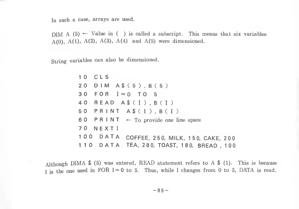 BASIC Level III (1983) — page 70 of 178, scanned from the printed manual