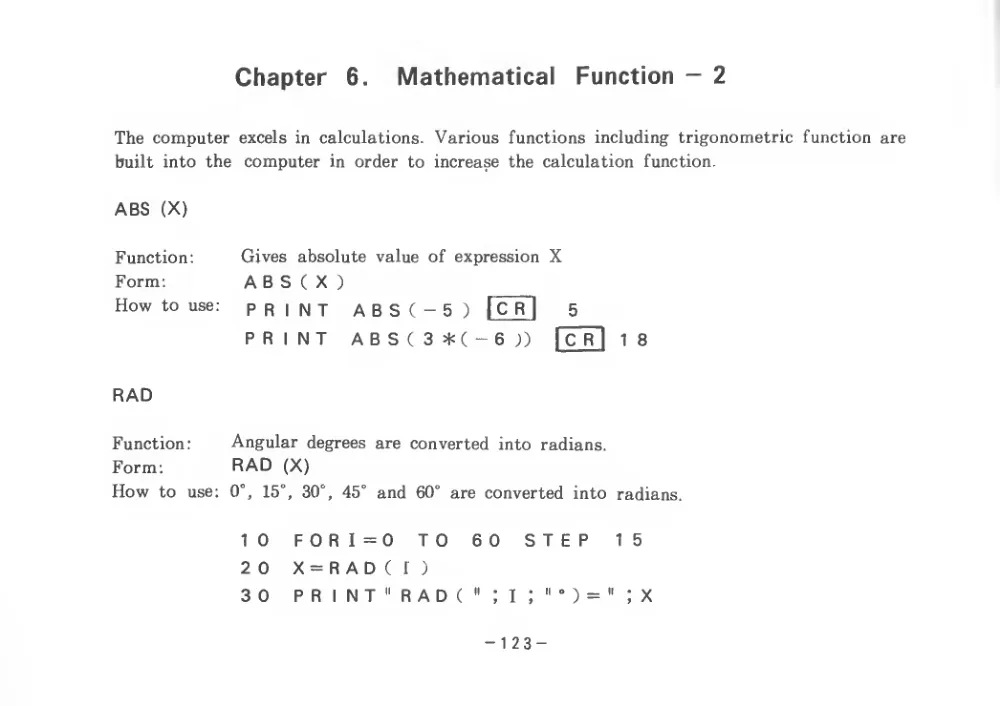 BASIC Level III (1983) — page 128 of 178, scanned from the printed manual