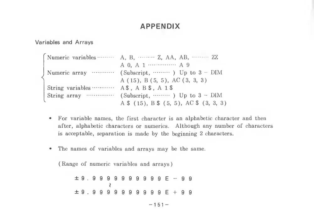 BASIC Level III (1983) — page 156 of 178, scanned from the printed manual