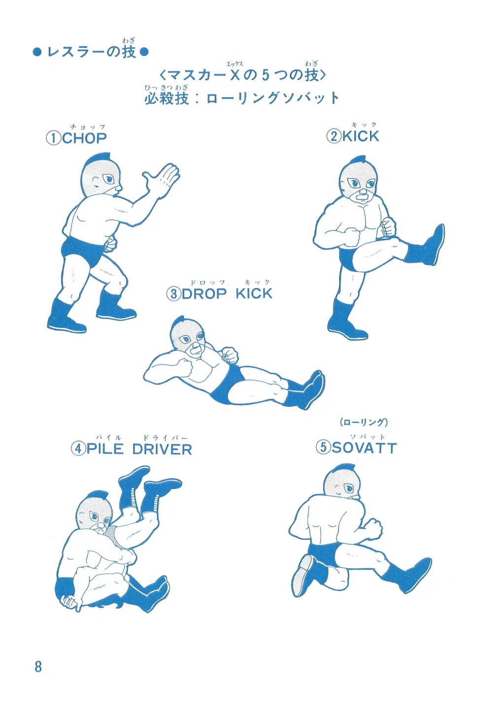 Champion Pro Wrestling チャンピオンプロレス Manual SG-1000 — page 9 of 23, scanned from the printed manual