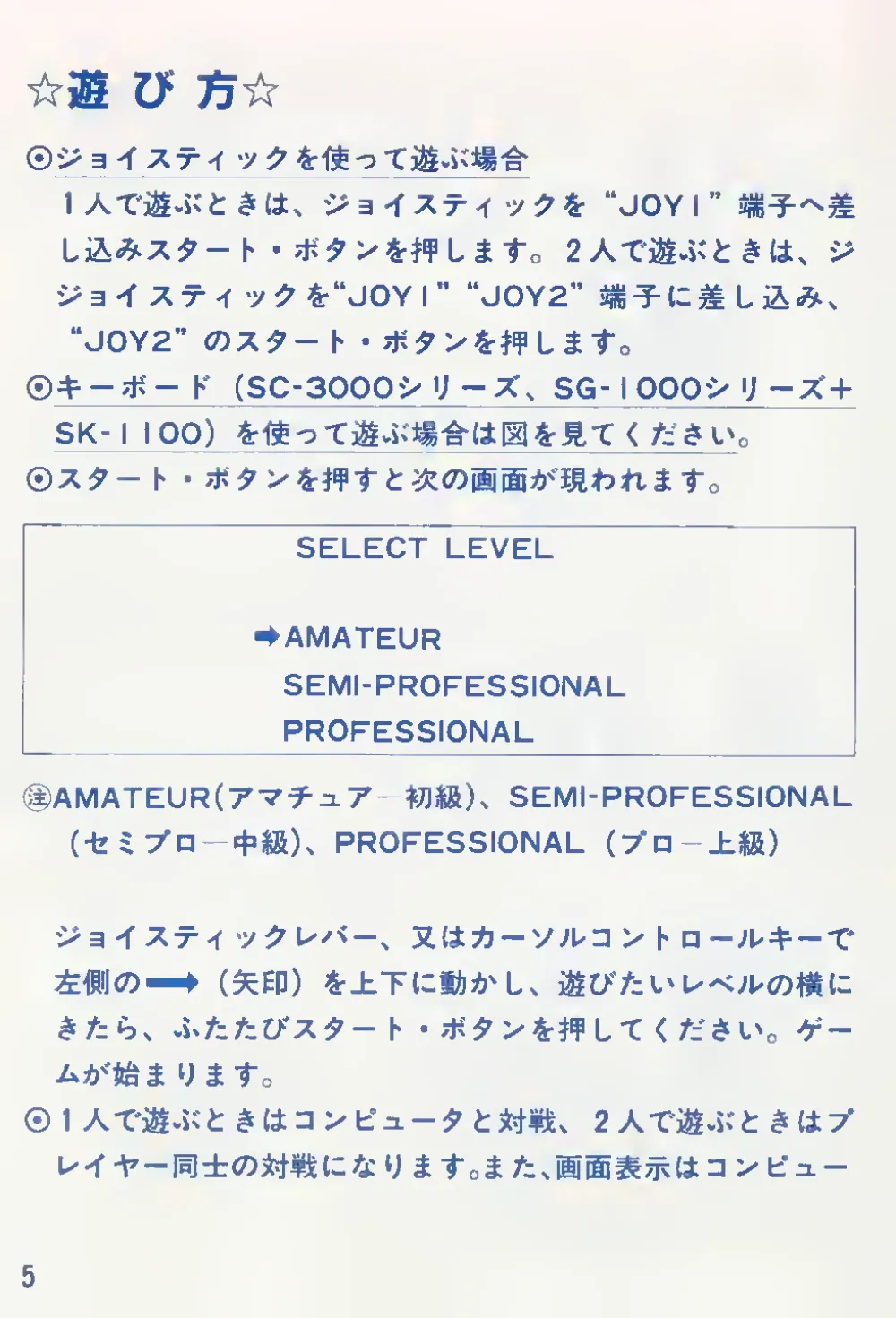 Champion Soccer (1984) — page 6 of 12, scanned from the printed manual