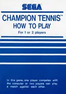 Champion Tennis (1983) — cover of the scanned manual; 6 pages
