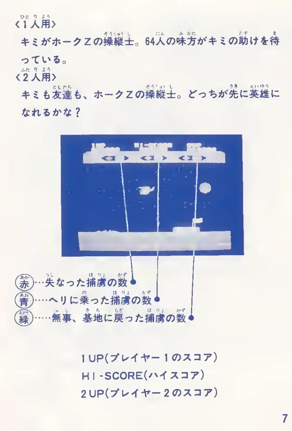 Choplifter (1985) — page 8 of 19, scanned from the printed manual