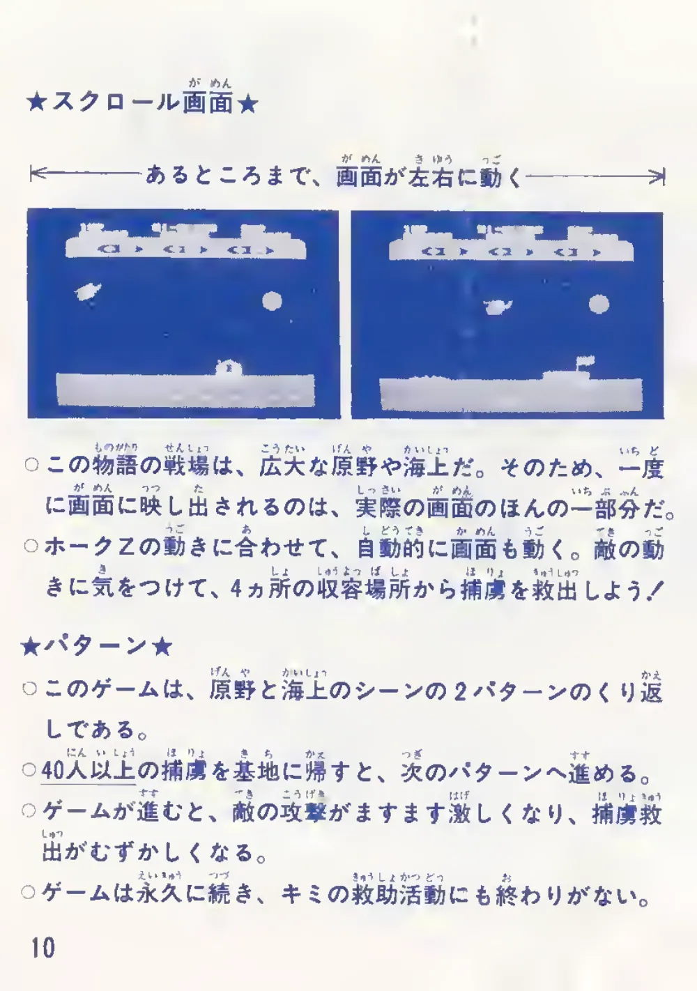 Choplifter (1985) — page 11 of 19, scanned from the printed manual