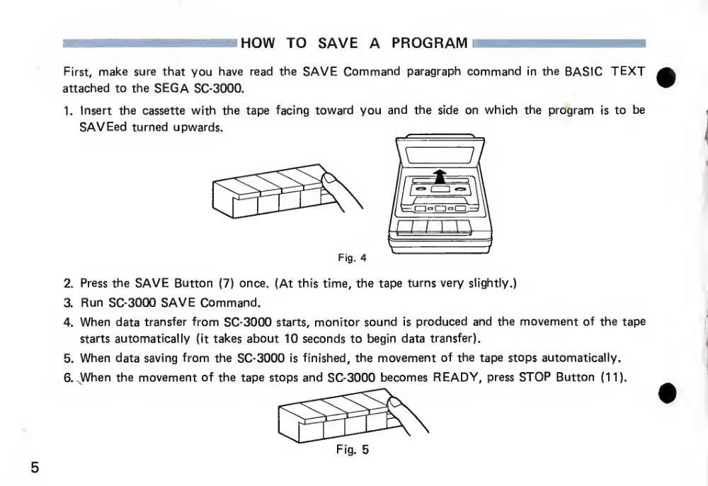 Data Recorder SR-1000 Operation Manual (1983) — page 6 of 12, scanned from the printed manual