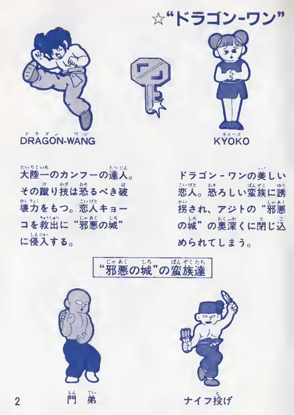 Dragon Wang (1985) — page 3 of 21, scanned from the printed manual