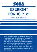 Exerion (1983) — cover of the scanned manual; 6 pages