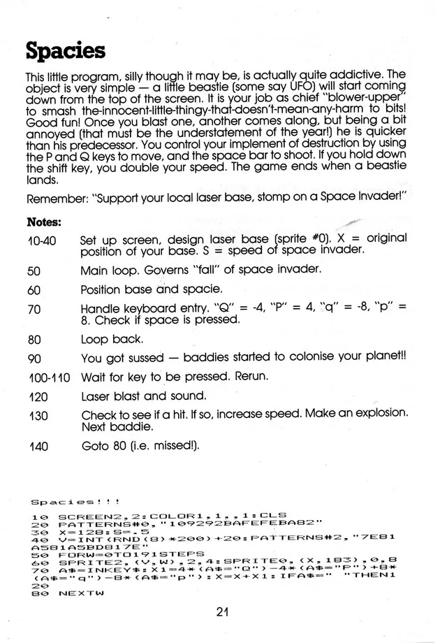 More Than 50 Programs for the sc-3000 — page 24 of 78, scanned from the printed manual