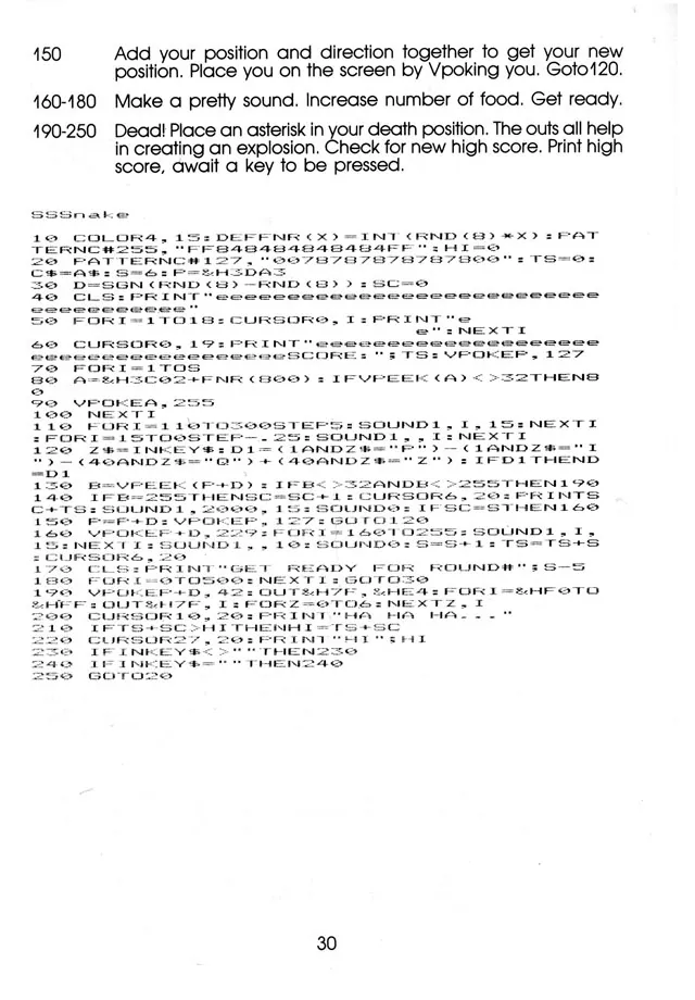 More Than 50 Programs for the sc-3000 — page 33 of 78, scanned from the printed manual