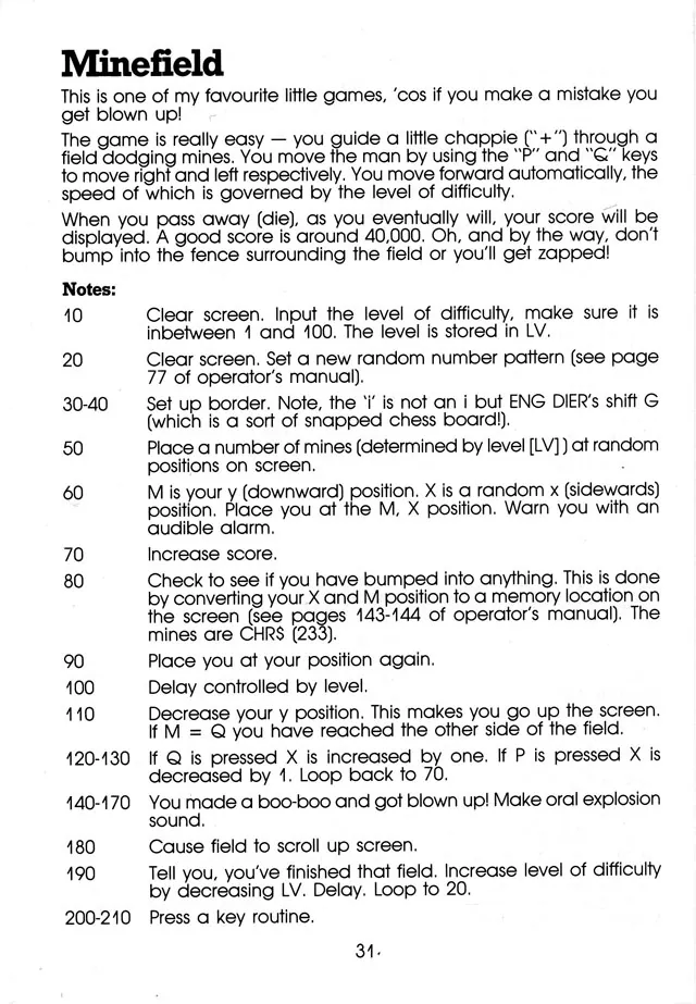 More Than 50 Programs for the sc-3000 — page 34 of 78, scanned from the printed manual