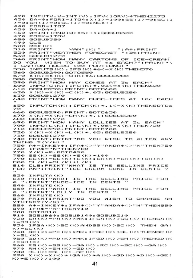 More Than 50 Programs for the sc-3000 — page 44 of 78, scanned from the printed manual