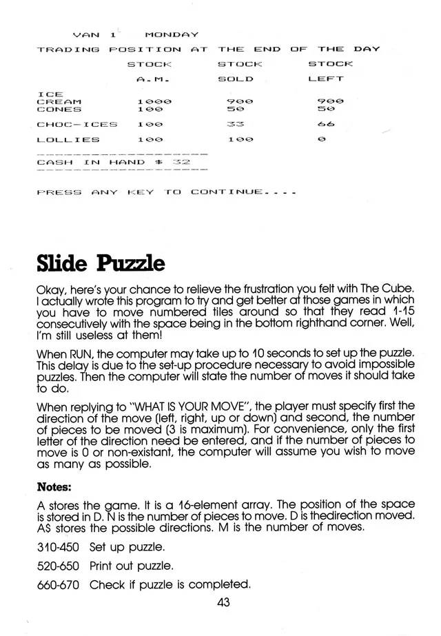 More Than 50 Programs for the sc-3000 — page 46 of 78, scanned from the printed manual