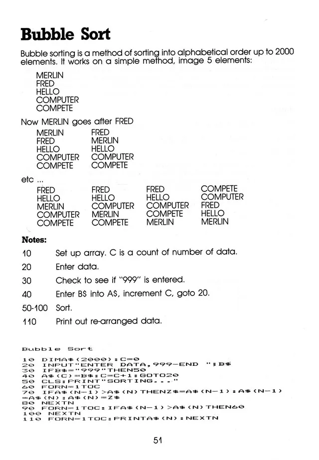 More Than 50 Programs for the sc-3000 — page 54 of 78, scanned from the printed manual