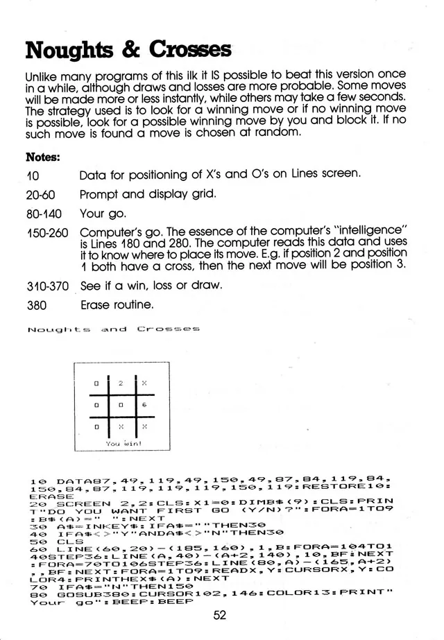 More Than 50 Programs for the sc-3000 — page 55 of 78, scanned from the printed manual