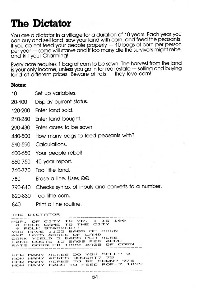 More Than 50 Programs for the sc-3000 — page 57 of 78, scanned from the printed manual