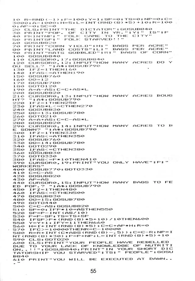 More Than 50 Programs for the sc-3000 — page 58 of 78, scanned from the printed manual