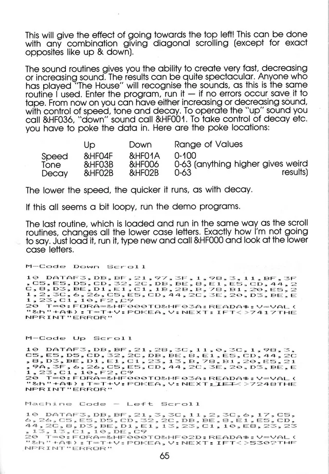 More Than 50 Programs for the sc-3000 — page 68 of 78, scanned from the printed manual