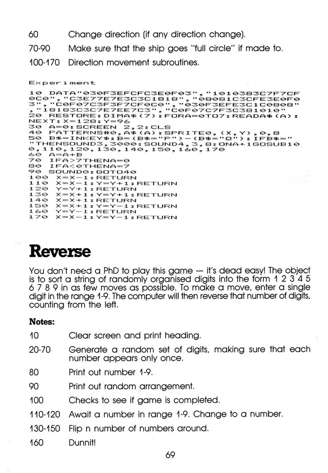 More Than 50 Programs for the sc-3000 — page 72 of 78, scanned from the printed manual