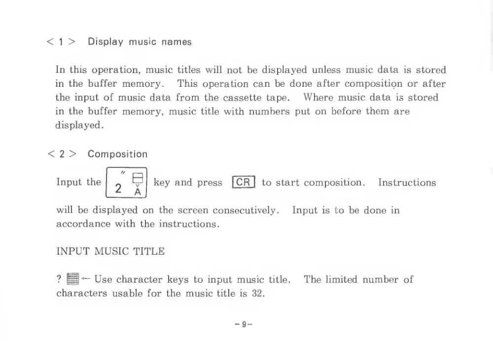 Music Editor (1983) — page 12 of 34, scanned from the printed manual
