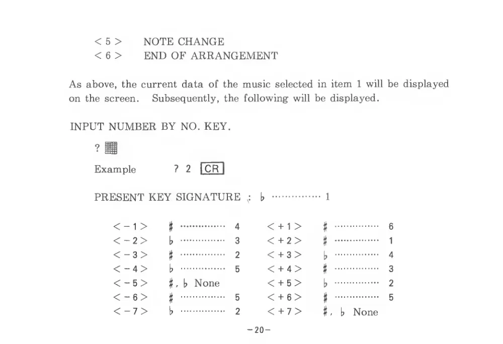 Music Editor (1983) — page 23 of 34, scanned from the printed manual