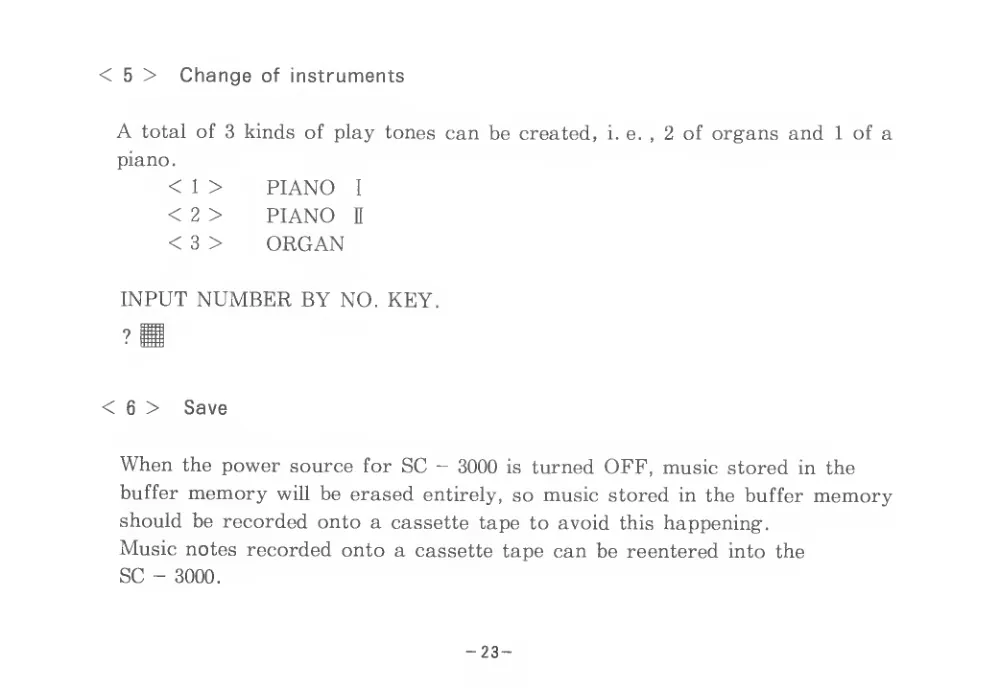 Music Editor (1983) — page 26 of 34, scanned from the printed manual
