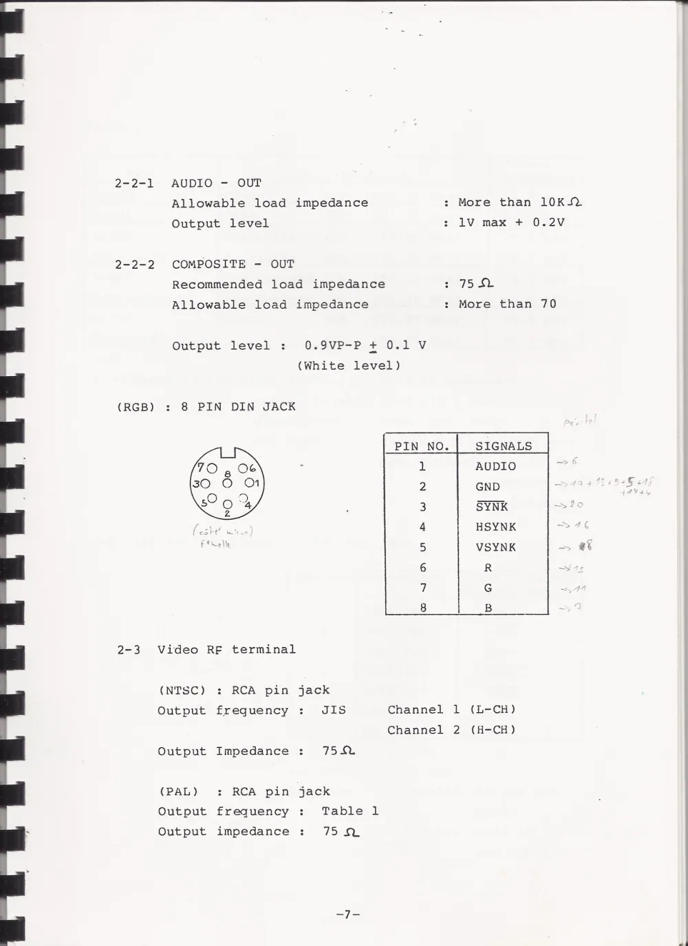 SC-3000ServiceManual — page 8 of 34, scanned from the printed manual