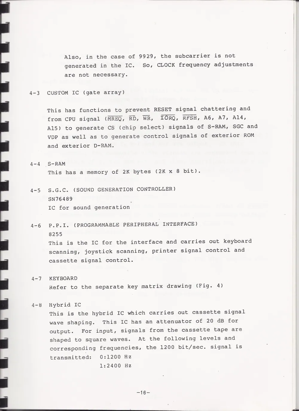 SC-3000ServiceManual — page 17 of 34, scanned from the printed manual