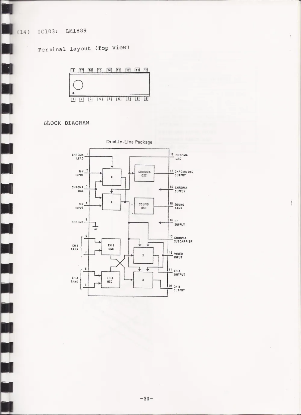 SC-3000ServiceManual — page 31 of 34, scanned from the printed manual