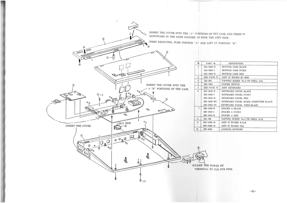 SC-3000ServiceManual — page 33 of 34, scanned from the printed manual