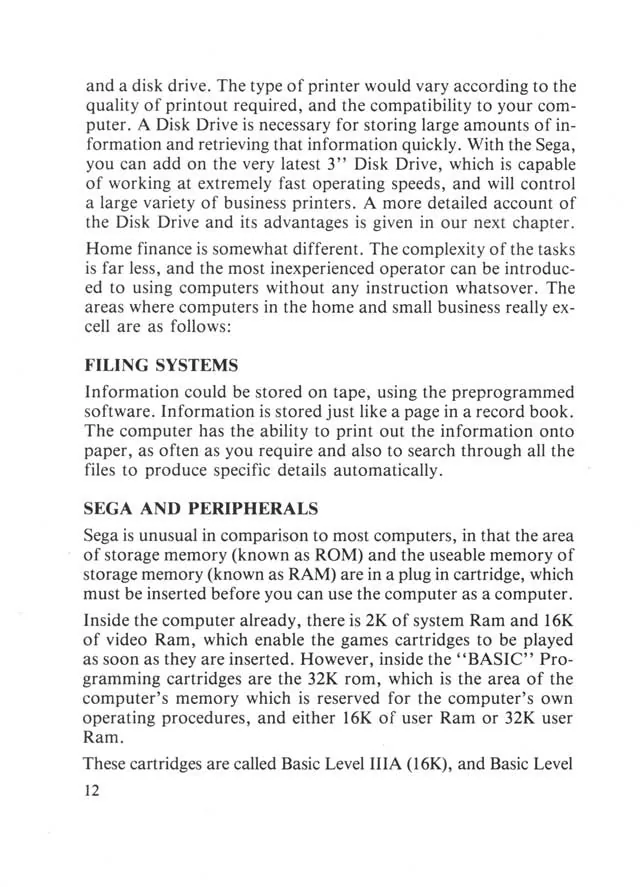 SEGA beginners-guide — page 12 of 72, scanned from the printed manual