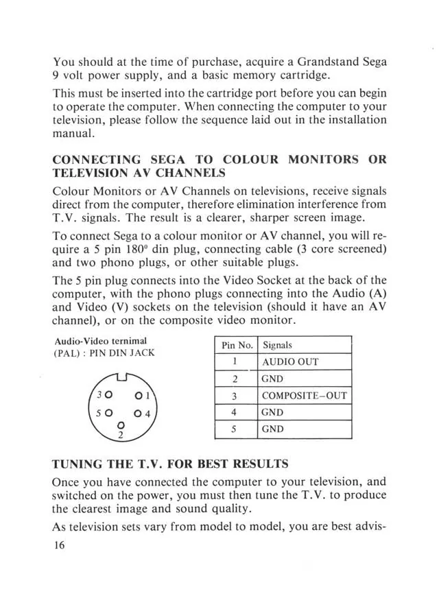 SEGA beginners-guide — page 16 of 72, scanned from the printed manual