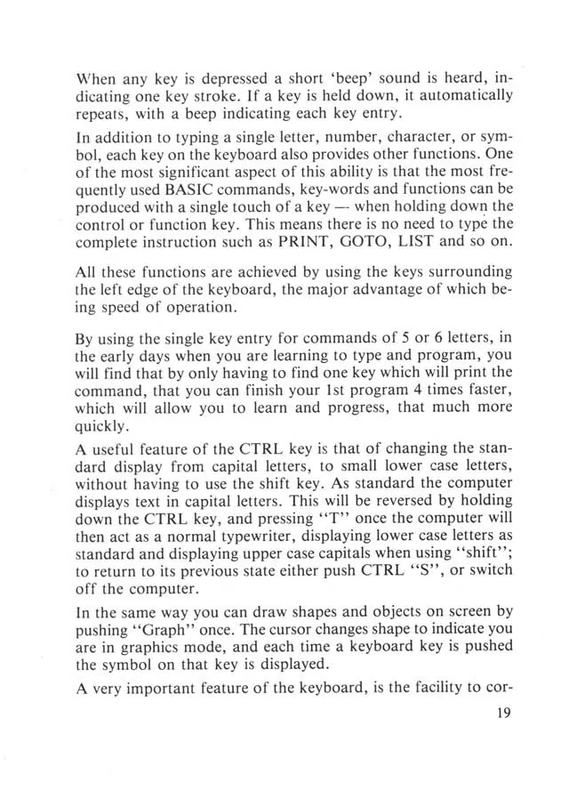 SEGA beginners-guide — page 19 of 72, scanned from the printed manual