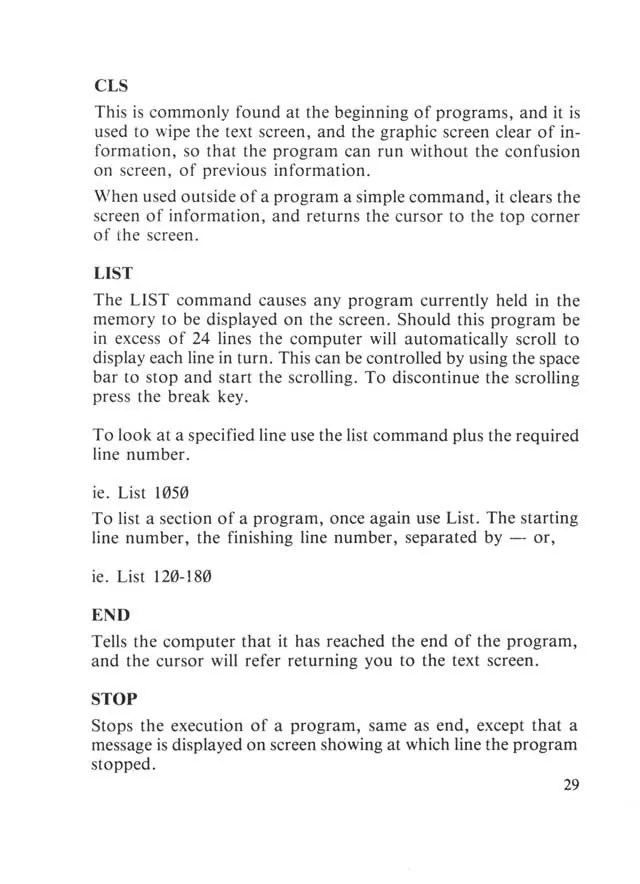 SEGA beginners-guide — page 29 of 72, scanned from the printed manual