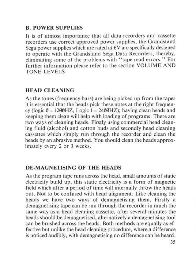 SEGA beginners-guide — page 35 of 72, scanned from the printed manual