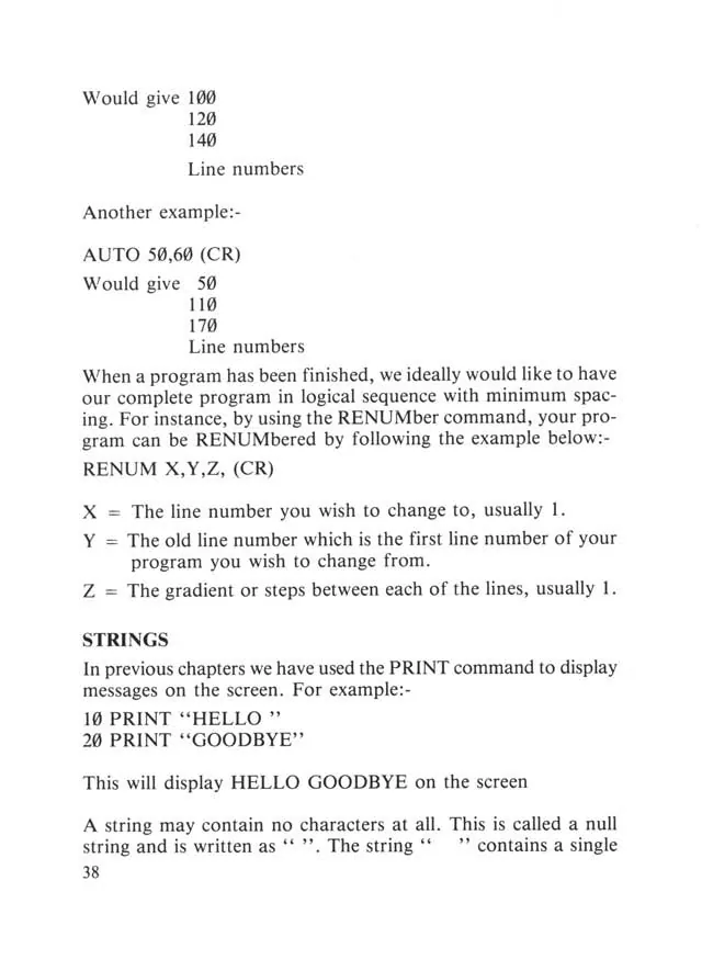 SEGA beginners-guide — page 38 of 72, scanned from the printed manual