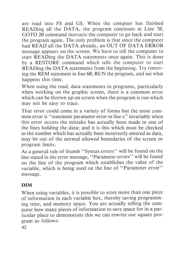 SEGA beginners-guide — page 42 of 72, scanned from the printed manual