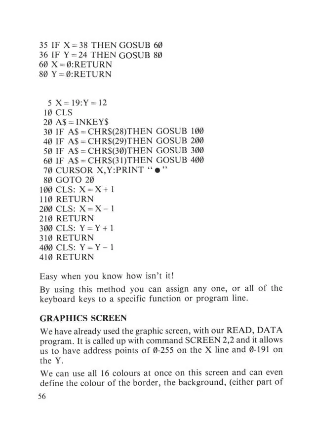 SEGA beginners-guide — page 56 of 72, scanned from the printed manual