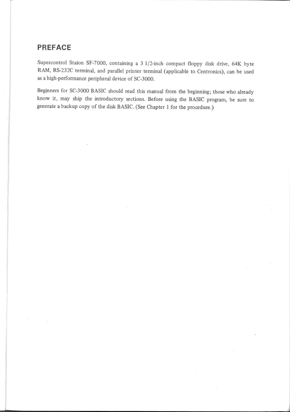 SF-7000 Super Control Station — User's Manual — page 3 of 240, scanned from the printed manual