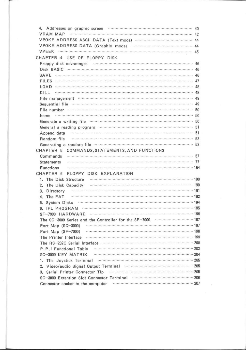 SF-7000 Super Control Station — User's Manual — page 5 of 240, scanned from the printed manual