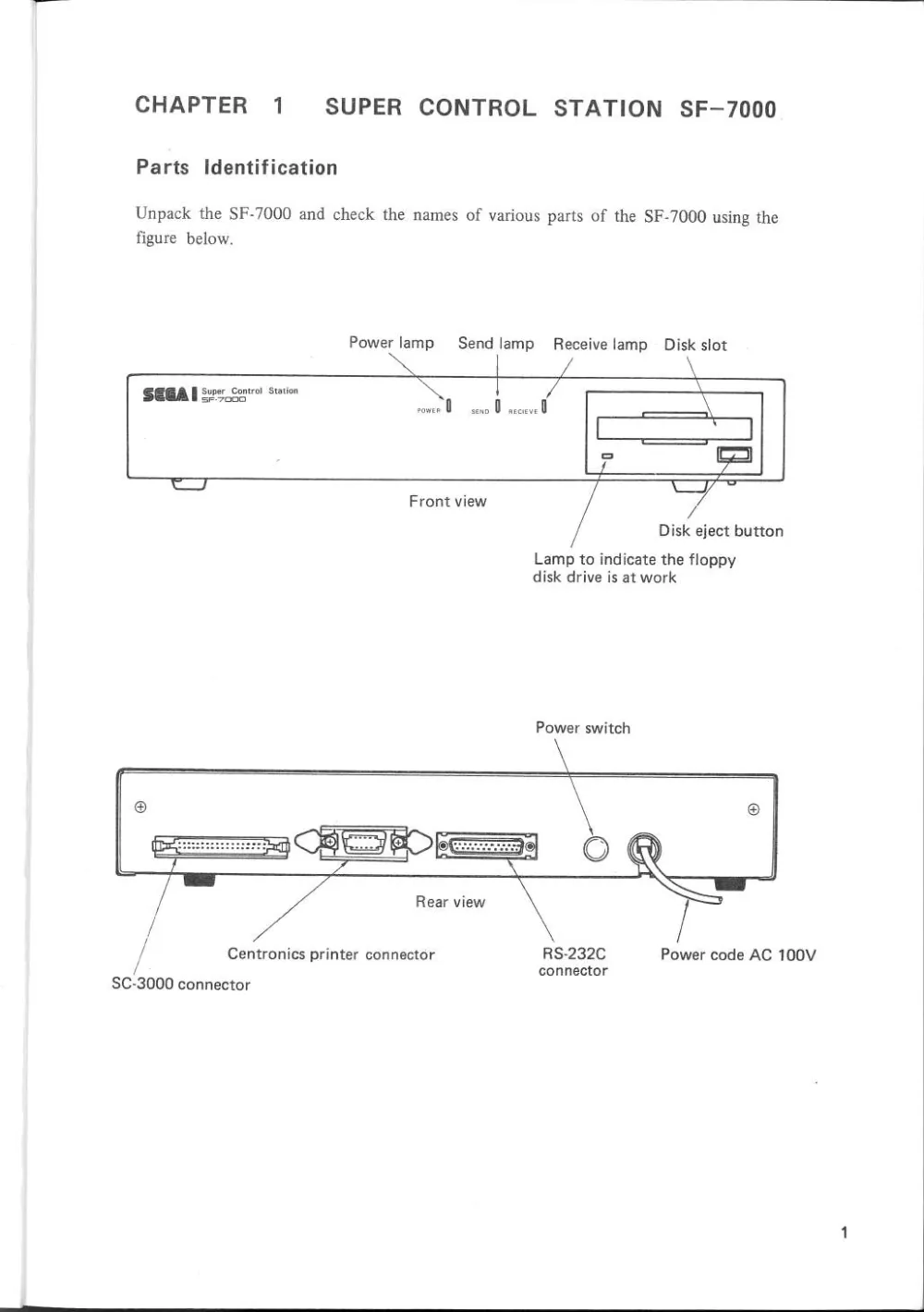 SF-7000 Super Control Station — User's Manual — page 7 of 240, scanned from the printed manual