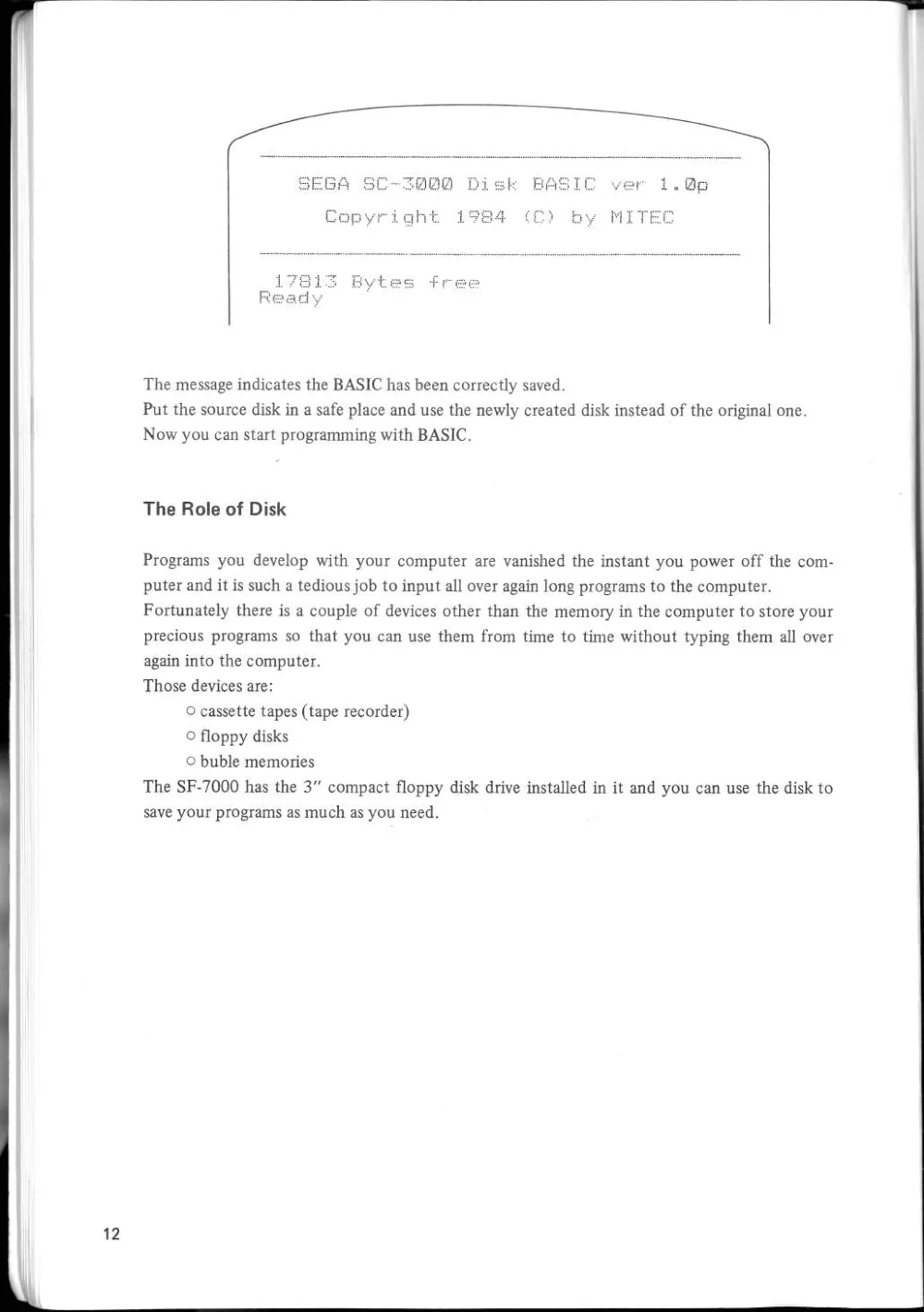SF-7000 Super Control Station — User's Manual — page 18 of 240, scanned from the printed manual