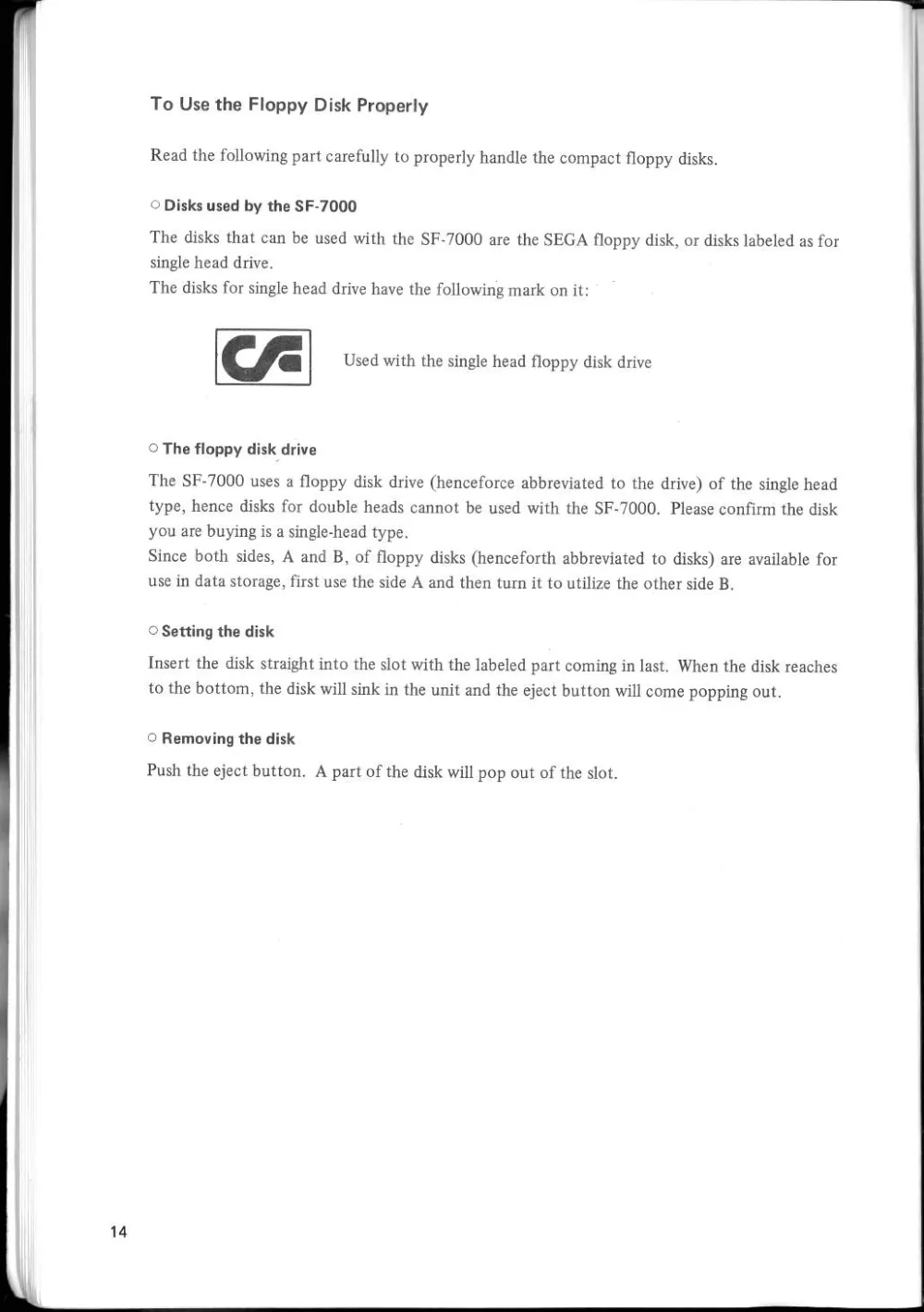 SF-7000 Super Control Station — User's Manual — page 20 of 240, scanned from the printed manual